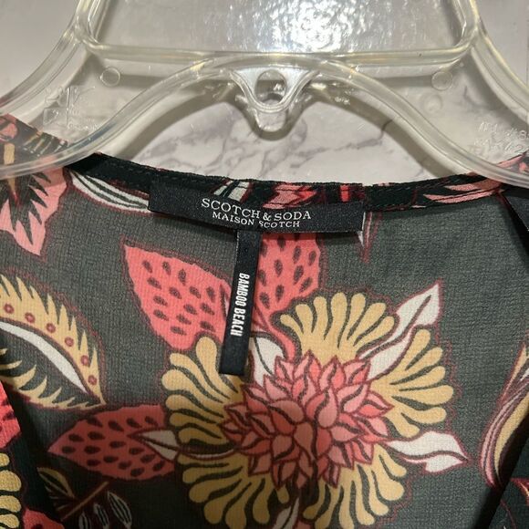 Scotch & Soda Black Floral Blouse - Picture 6 of 10